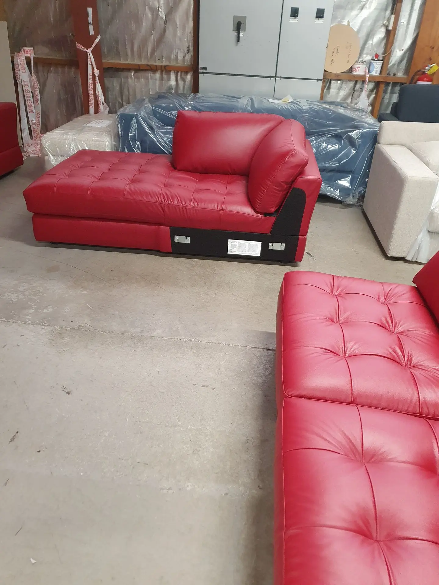 reupholstered sofa